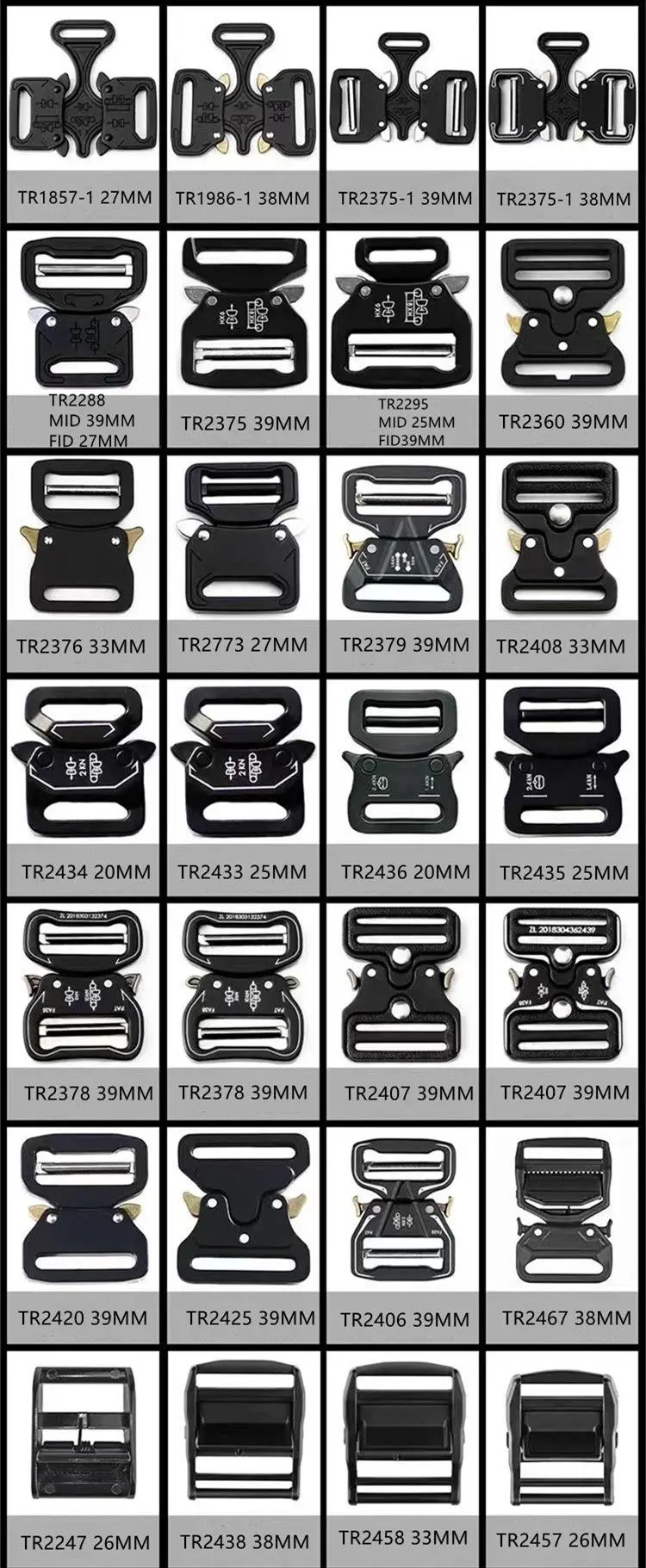 Metal Tactical Buckle 39mm111nt